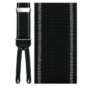 Black Checkered (Basilicata) Silk Suspenders